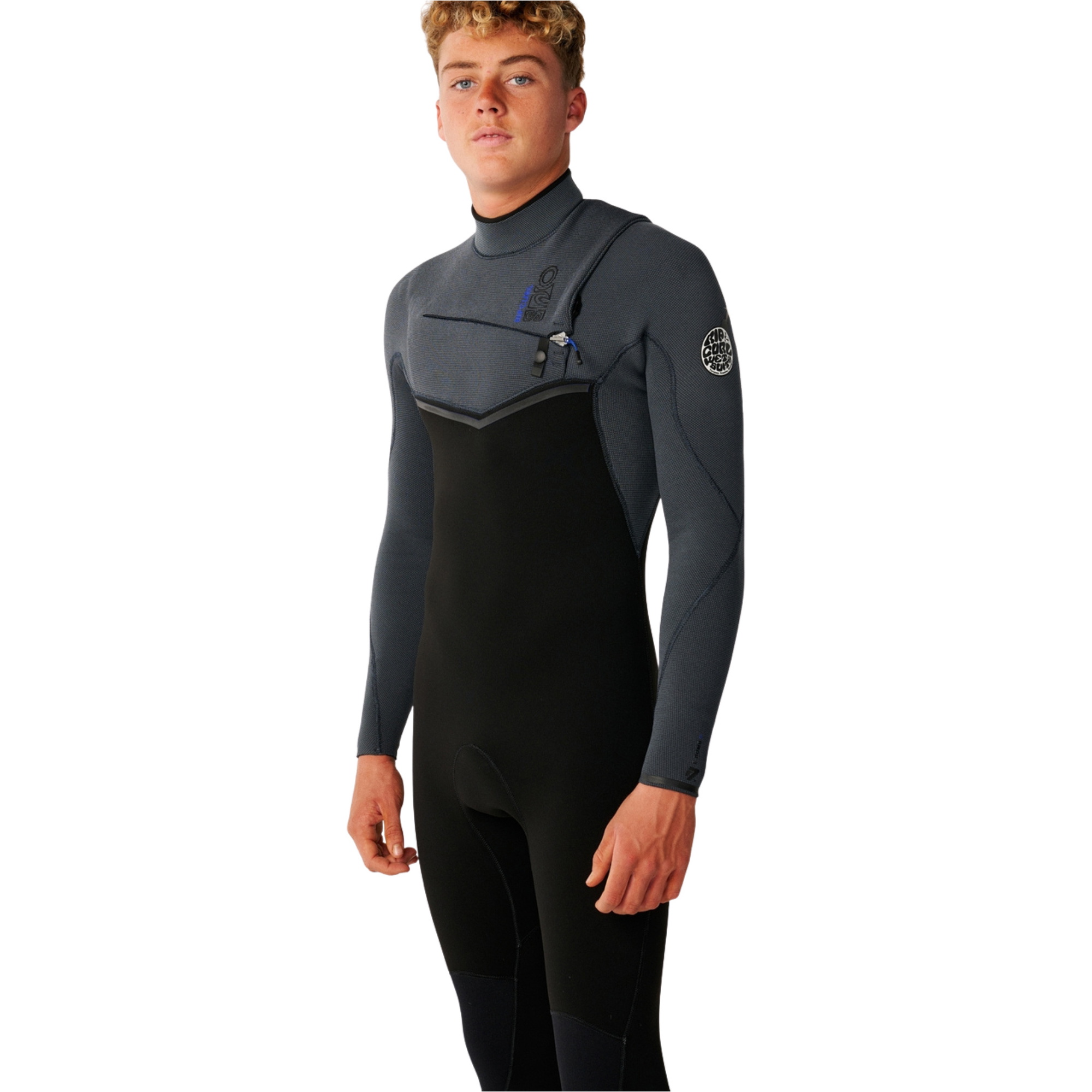 2026 Rip Curl Mens E-Bomb 4/3mm Chest Zip Wetsuit 17RMFS - Charcoal Grey